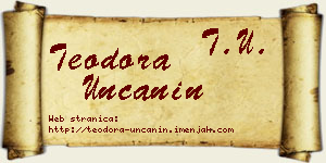Teodora Unčanin vizit kartica
